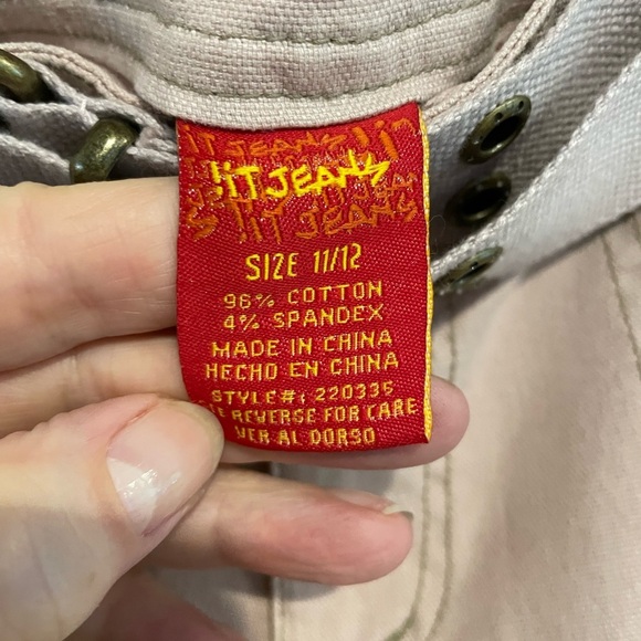 Dust Pink wide leg crop pants with belt. !It Jeans Size 11/12 - Picture 5 of 6